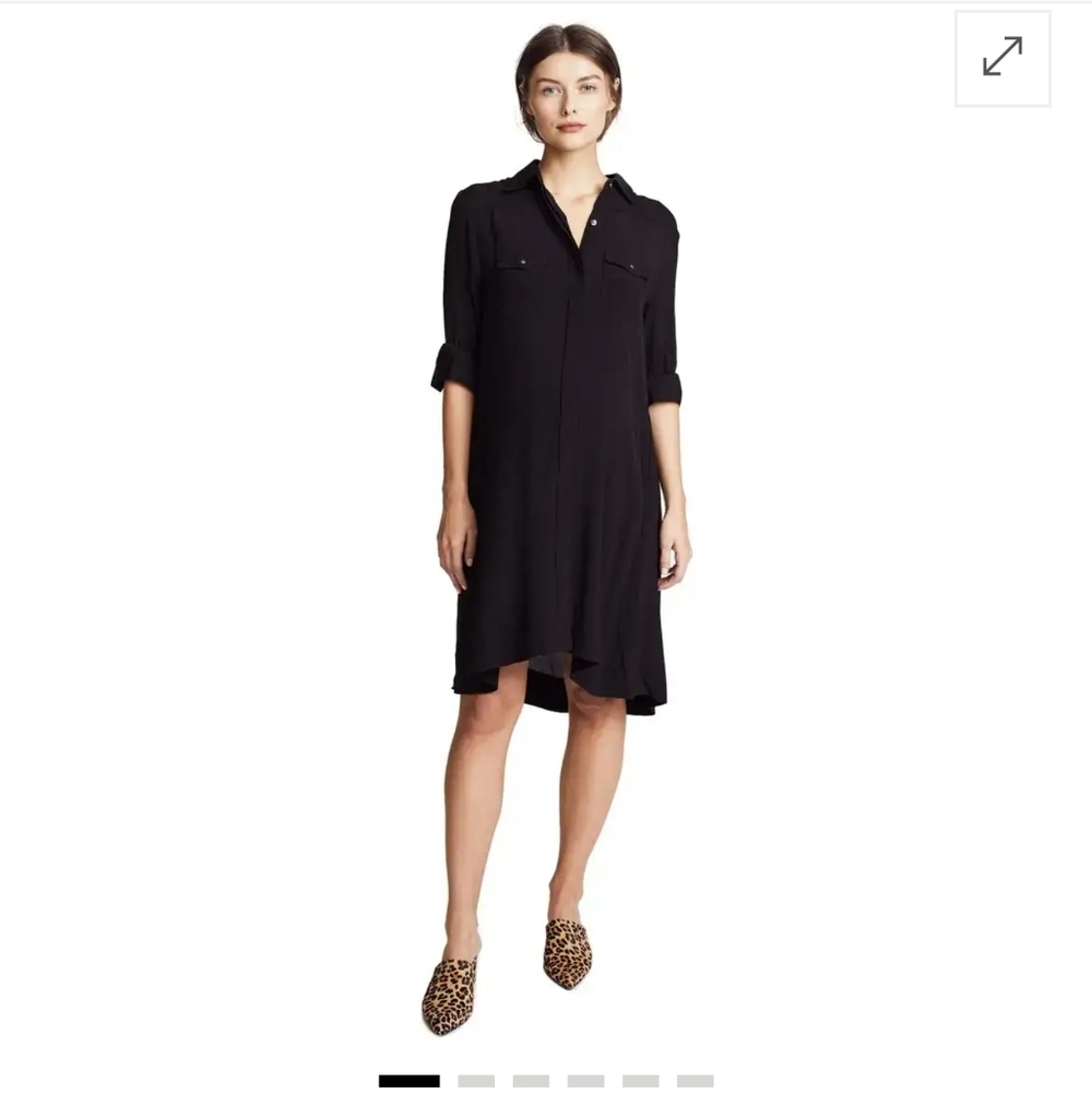Hatch Black Button-Front Dress